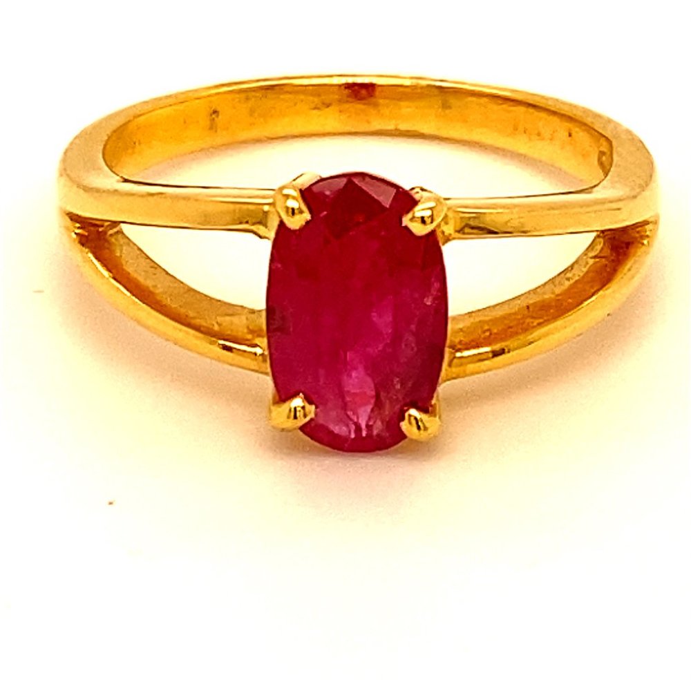 Tajik Ruby 1.45ct Solid 18K Yellow Gold Ring